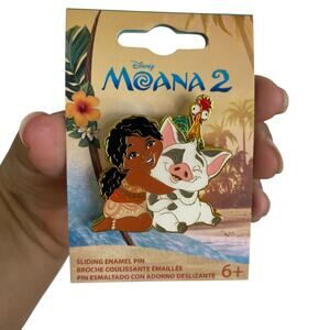 Loungefly Disney Moana 2 Simea, Pua, & Hei Hei Sliding Enamel Pin